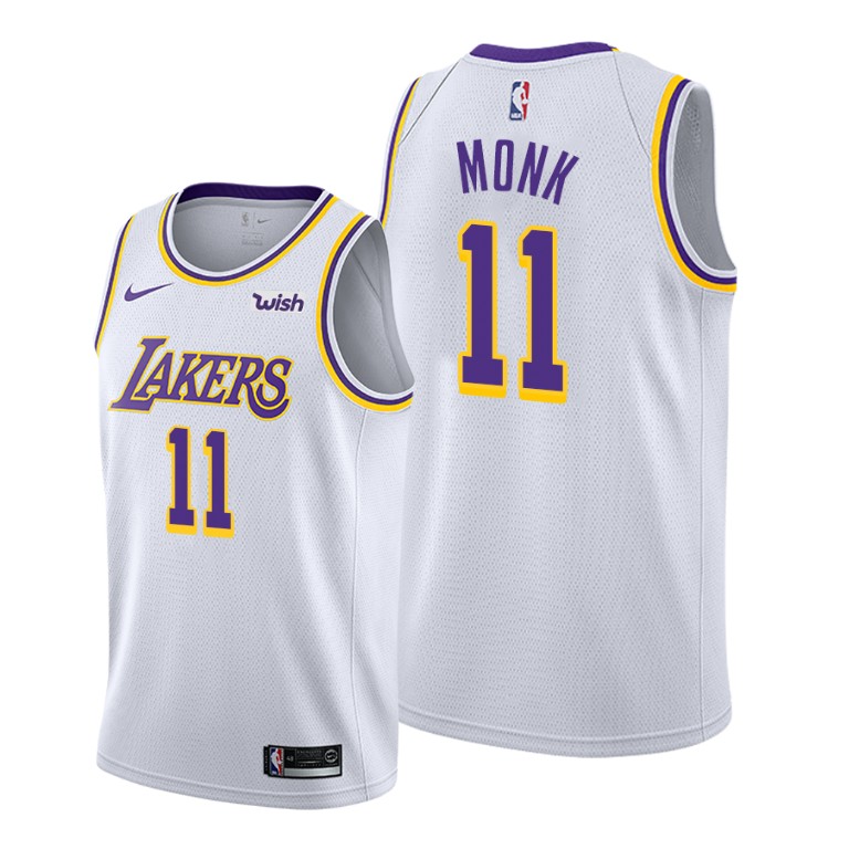 Men's Los Angeles Lakers Malik Monk #11 NBA 2021 Trade Association Edition White Basketball Jersey FEX3383YM